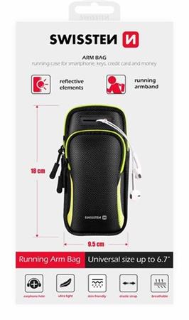 SWISSTEN POUZDRO ARMBAG CASE ČERNÉ 32903500