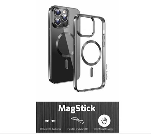 SWISSTEN POUZDRO CLEAR JELLY MagStick METALLIC PRO IPHONE 11 ČERNÉ 36500100
