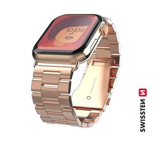 SWISSTEN REMÍNEK PRO APPLE WATCH KOVOVÝ 38-40 mm RUŽOVO ZLATÝ 46000303