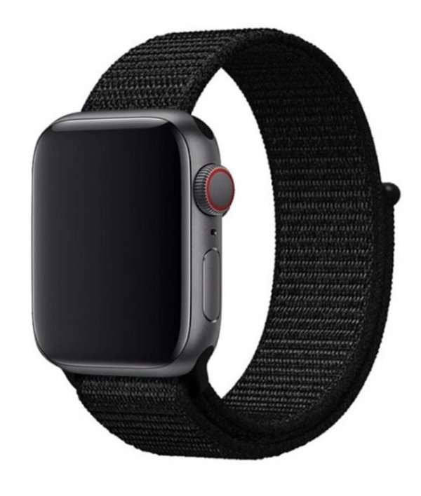 Swissten řemínek pro apple watch nylonový 42 / 44 / 45 / 49 mm černý 46000712