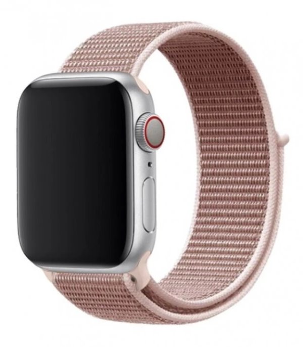 Swissten řemínek pro apple watch nylonový 42 / 44 / 45 / 49 mm růžovo zlatý 46000714