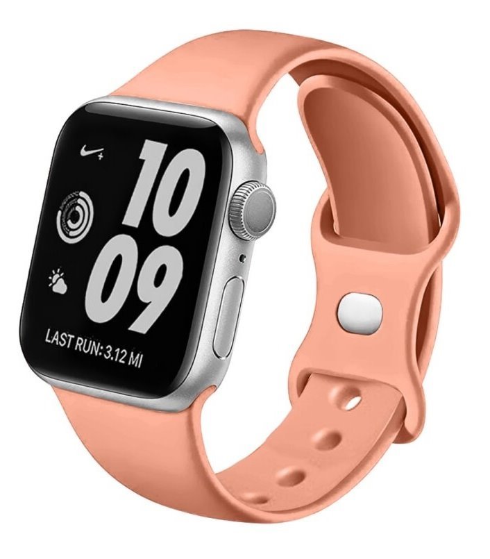 Swissten řemínek pro apple watch silikonový 38 / 40 / 41 mm oranžově růžový 46000108