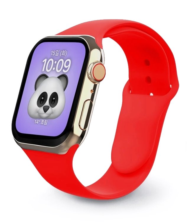 Swissten řemínek pro apple watch silikonový 42 / 44 / 45 / 49 mm červený 46000112