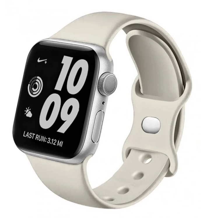 Swissten řemínek pro apple watch silikonový 42 / 44 / 45 / 49 mm kamenně šedý 46000117