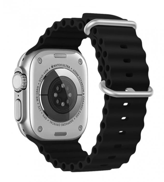 Swissten řemínek pro apple watch silikonový - marine straps 42 / 44 / 45 / 49 mm černý 46000401