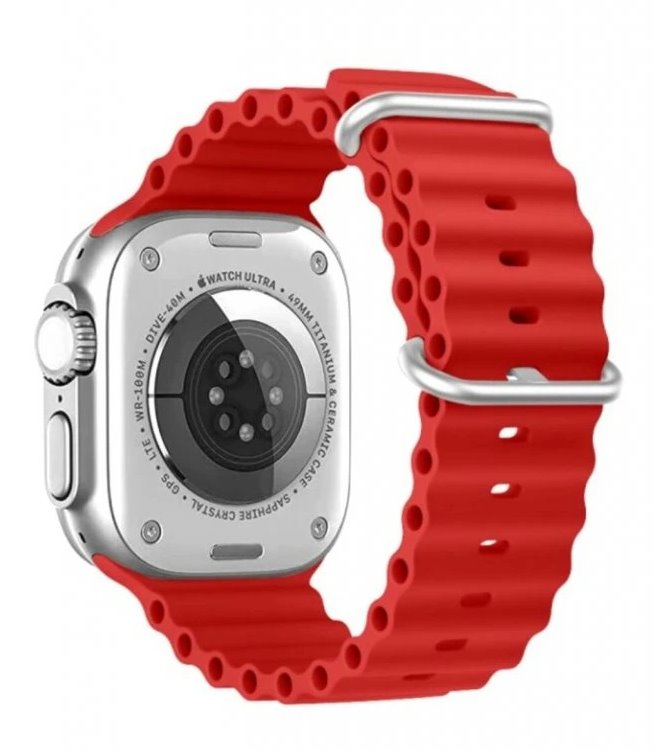 Swissten řemínek pro apple watch silikonový - marine straps 42 / 44 / 45 / 49 mm červený 46000402