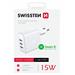 SWISSTEN SÍŤOVÝ ADAPTÉR 3x USB 3A 15W BÍLÝ 22052100