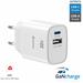 Swissten Síťový Adaptér Edge GaN 1x USB-C PD 20W + 1x USB-A 18W QC Bílý 22071713