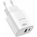 Swissten Síťový Adaptér Edge GaN 1x USB-C PD 45W + 1x USB-A 18W QC Bílý 22071718