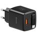 Swissten Síťový Adaptér Slidecharge GaN 30W, 1x USB-A 18W Se Zatahovacím USB-C Kabelem 0,75m Černý 22070202