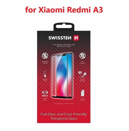 SWISSTEN SKLO FULL GLUE, COLOR FRAME, CASE FRIENDLY PRO XIAOMI REDMI A3 ČERNÉ 54501863