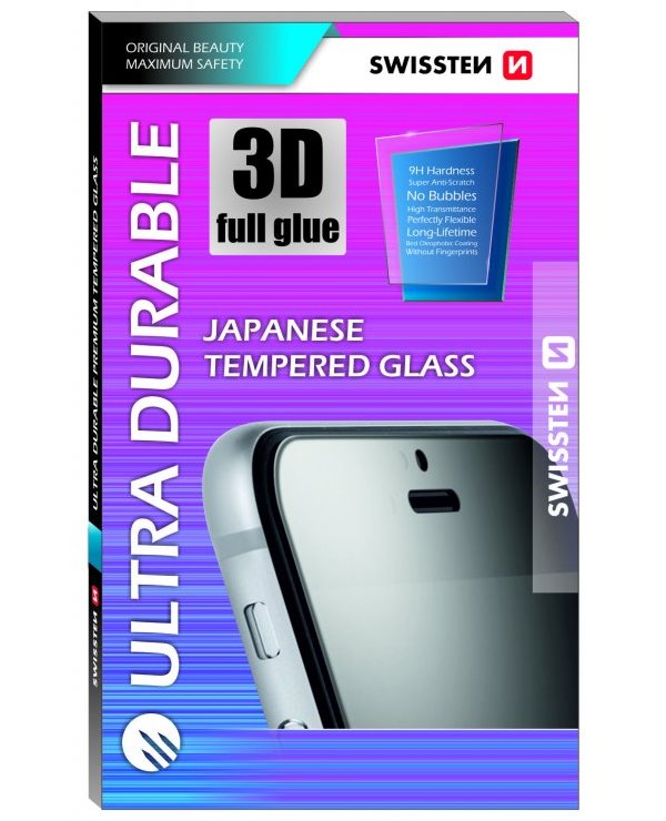 Swissten sklo Ultra Durable 3D FullGlue Glass pro iPhone 6 Plus/6s Plus černé 64701706