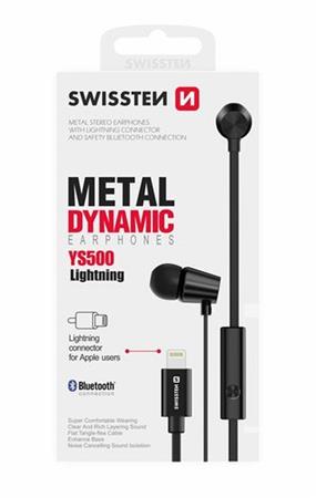 SWISSTEN SLUCHÁTKA EARBUDS DYNAMIC LIGHTNING YS500 CERNÁ 51108001