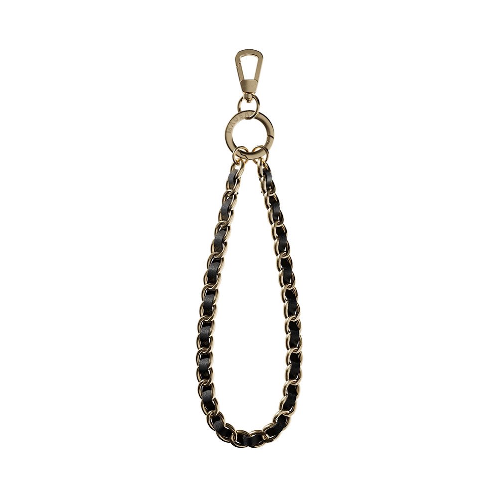 SwitchEasy 9mm Chic Chain Wrist Strap + Strap Card - Black/Matte Gold MPHIPH324BO24