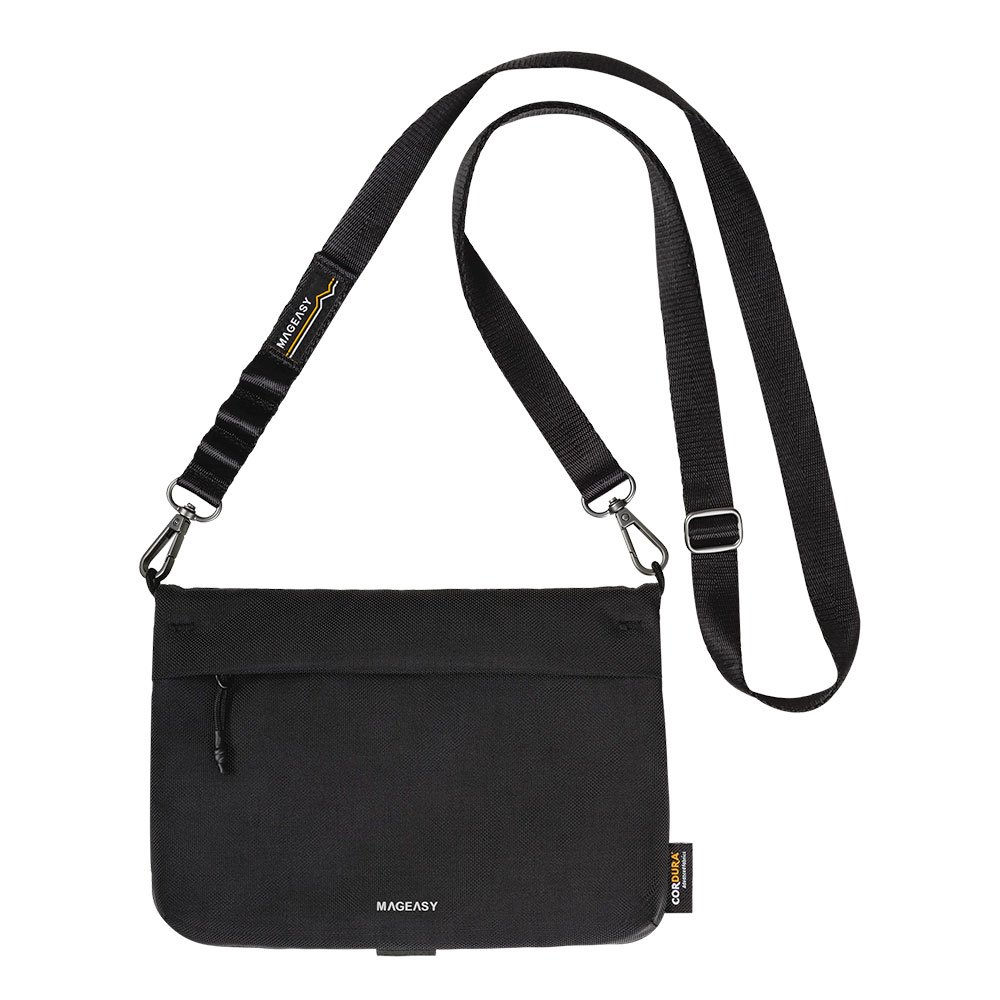 SwitchEasy Sacoche Utility Crossbody Bag + Strap Phone Lanyard 20mm 2L - Graphite Black MPHIPH234GK24