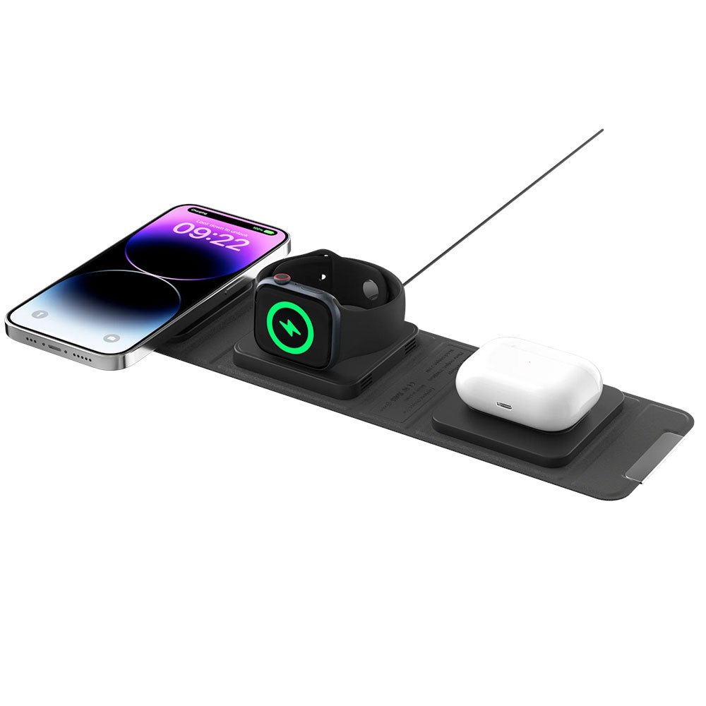 SwitchEasy Triocharge Portable 3 in 1 Charger - Black SAAIWA181BK23