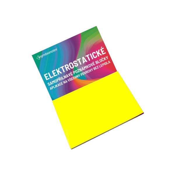 SYMBIO elektrostatické poznámkové bločky Symbionotes/ 190x100 mm/ žluté/ 100 pack SYNT190100J100