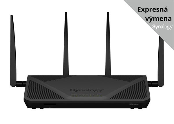 Synology RT2600ac - Bezdrátový router - 4portový switch - GigE - porty WAN: 2 - 802.11a/b/g/n/ac -