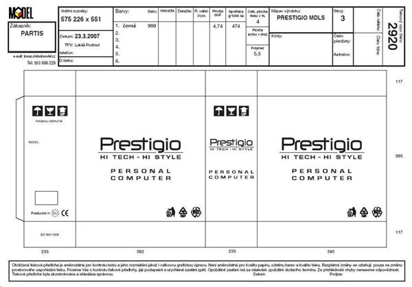 Systémové balenie PC - kartón /PRESTIGIO/