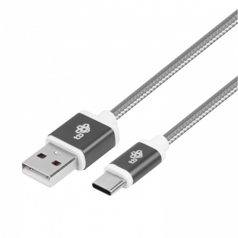 TB Cable USB - USB C 1.5 m gray tape AKTBXKUCSBA150S