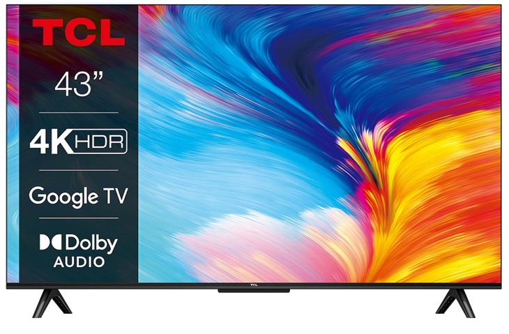 TCL 43P635 TV SMART LED TV 43" 4K UHD 3840×2160 2400 PPI/50Hz/Direct LED/HDR10/DVB-T/T2/C/S/S2/VESA