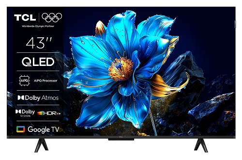 TCL 43P7K SMART TV 43" QLED/4K UHD/Direct LED/3xHDMI/2xUSB/LAN/GoogleTV 43P7KR