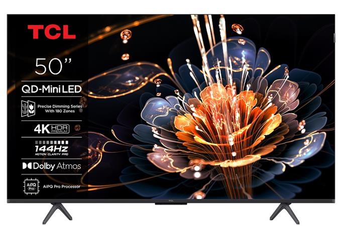 TCL 50C69KS SMART TV 50" QLED/4K UHD/Mini LED/3xHDMI/2xUSB/LAN/GoogleTV POŠKOZENÁ KRABICE 50C69KSR