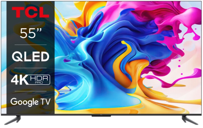 TCL 55C645 TV SMART Google TV QLED/139cm/4K UHD/3100 PPI/50Hz/Direct LED/HDR10+/Dolby Atmos/DVB-T/T2/C/S/S2/VESA