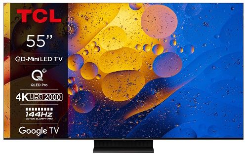 TCL 55C765 SMART TV 55" QLED/4K UHD/Mini LED/144Hz/4xHDMI/USB/LAN/GoogleTV