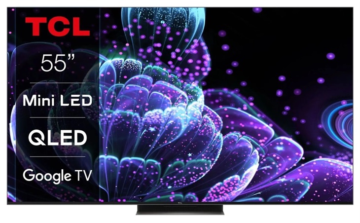 TCL 55C835 TV SMART Google TV/139cm/4K 3840x2160 Ultra HD/4200 PPI/MiniLED/HDR10+/DVB-T/T2/C/S/S2/VESA 5901292517380