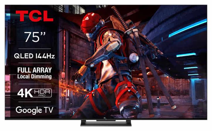 TCL 75C745 SMART TV 75" QLED/4K UHD/Full Array LED/144Hz/4xHDMI/USB/LAN/Google TV 5901292519629