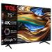 TCL 75P755 SMART TV 75" LED/4K UHD/Direct LED/3xHDMI/USB/LAN/GoogleTV