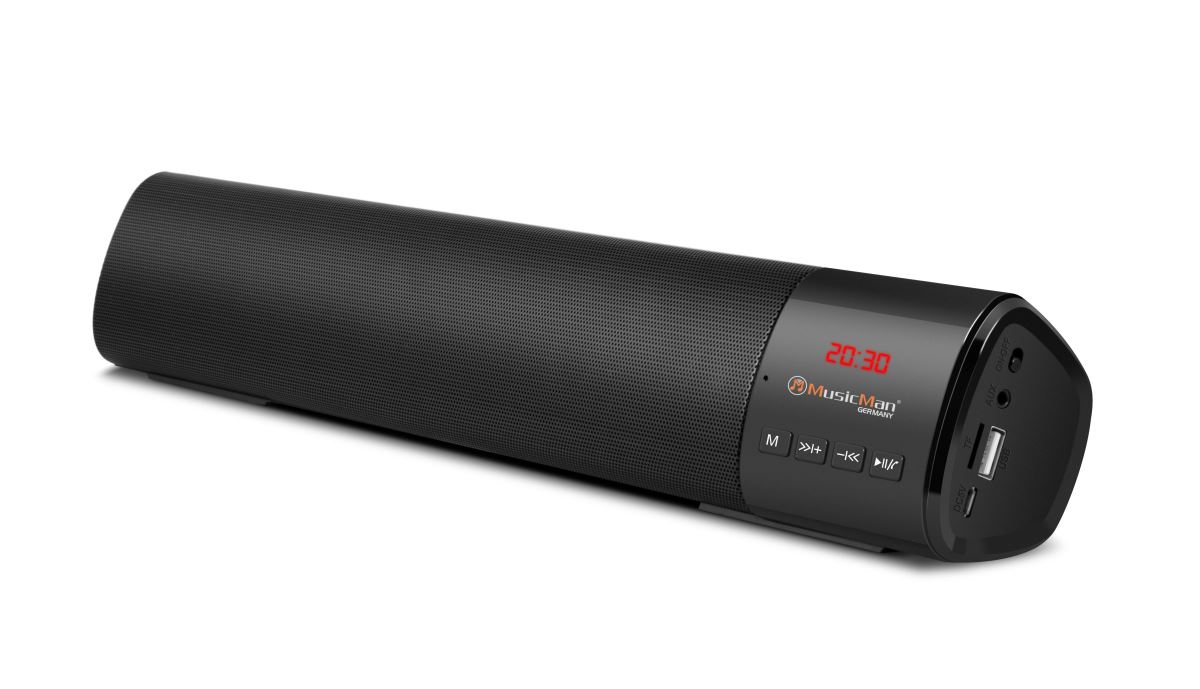 Technaxx MusicMan Mini Soundbar BT, FM, USB, MicroSD, AUX-IN, 1800mAh, černý (BT-X54) 4260358123981