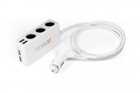 Technaxx nabíječka do auta, 4x USB port (2x 1A, 2x 2,4A), 3x zásuvka 12 V 4260358121185