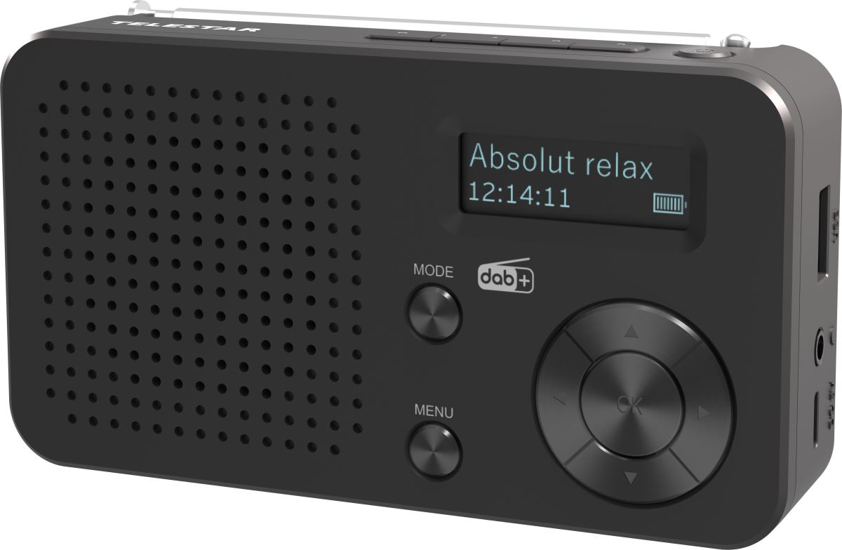 Telestar TOP100 přenosné DAB+/FM rádio, Bluetooth, baterie 1050 mAh 4262508450015