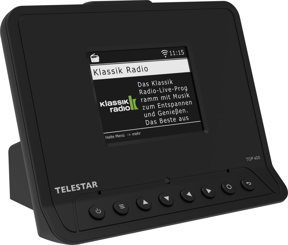Telestar TOP400 Hi-Fi adaptér pro DAB+/FM/internet. rádio, BT, USB, optický výstup,CZ OSD menu,čern 4262508450053