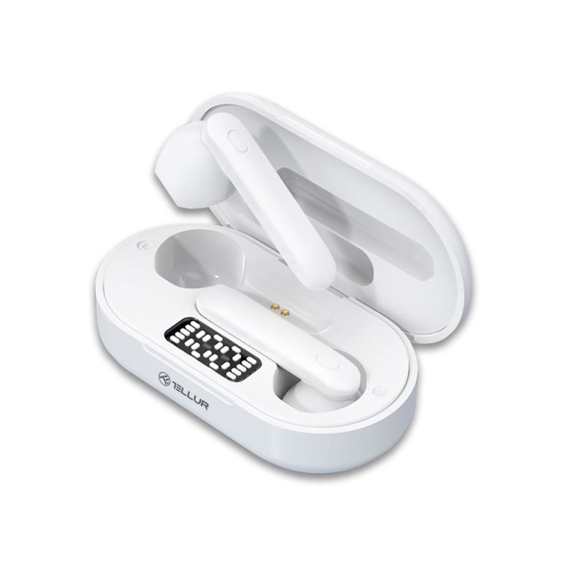 Tellur Flip True bezdrátová stereo sluchátka, bílá 5949120003643
