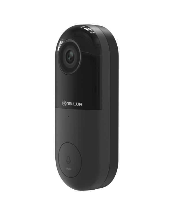 Tellur Video DoorBell WiFi, 1080P, PIR, Wired, Black 5949120003346