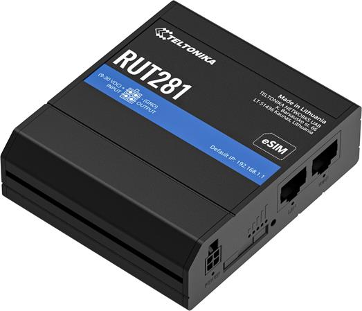 Teltonika RUT281 Průmyslový LTE Wi-Fi Router, eSIM RUT281000000