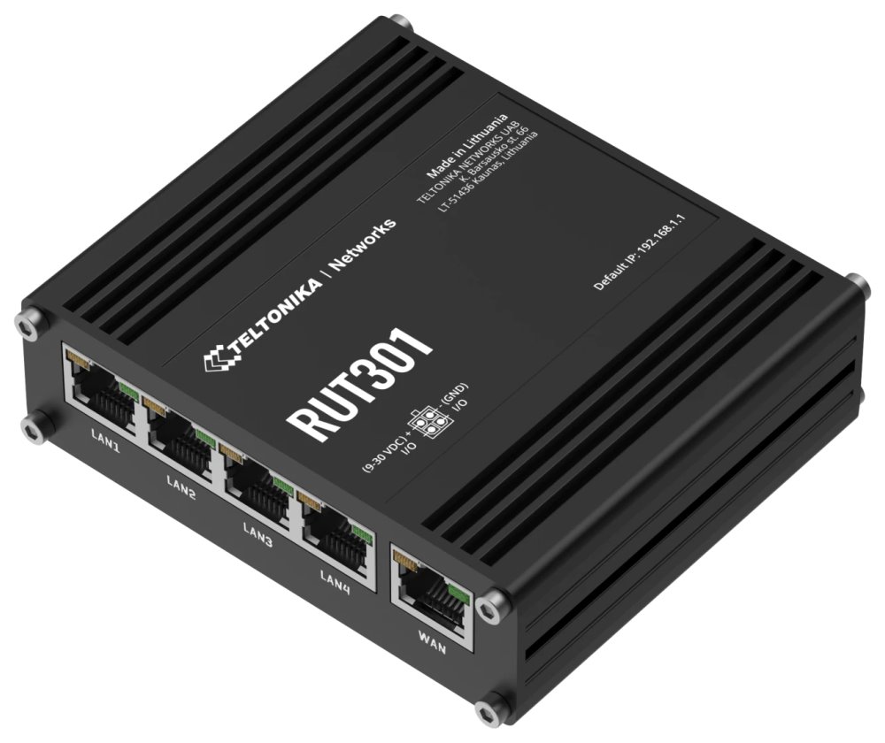 Teltonika RUT301 průmyslový router, 5x Eth 10/100, USB 2.0 RUT301000000