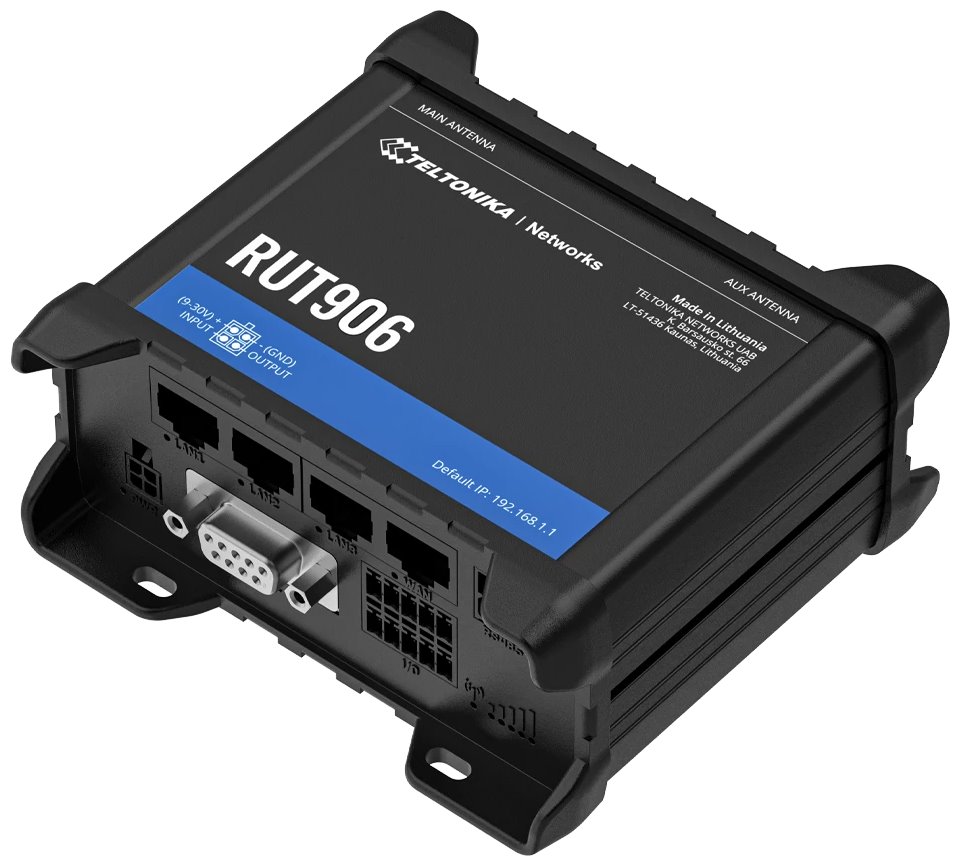 Teltonika RUT906 průmyslový router, 4G, Dual SIM, RS232/RS485 RUT906000000