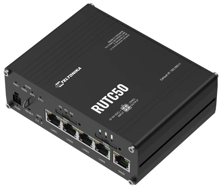Teltonika RUTC50 průmyslový router, 5G, Dual SIM, WiFi 6 RUTC50200000