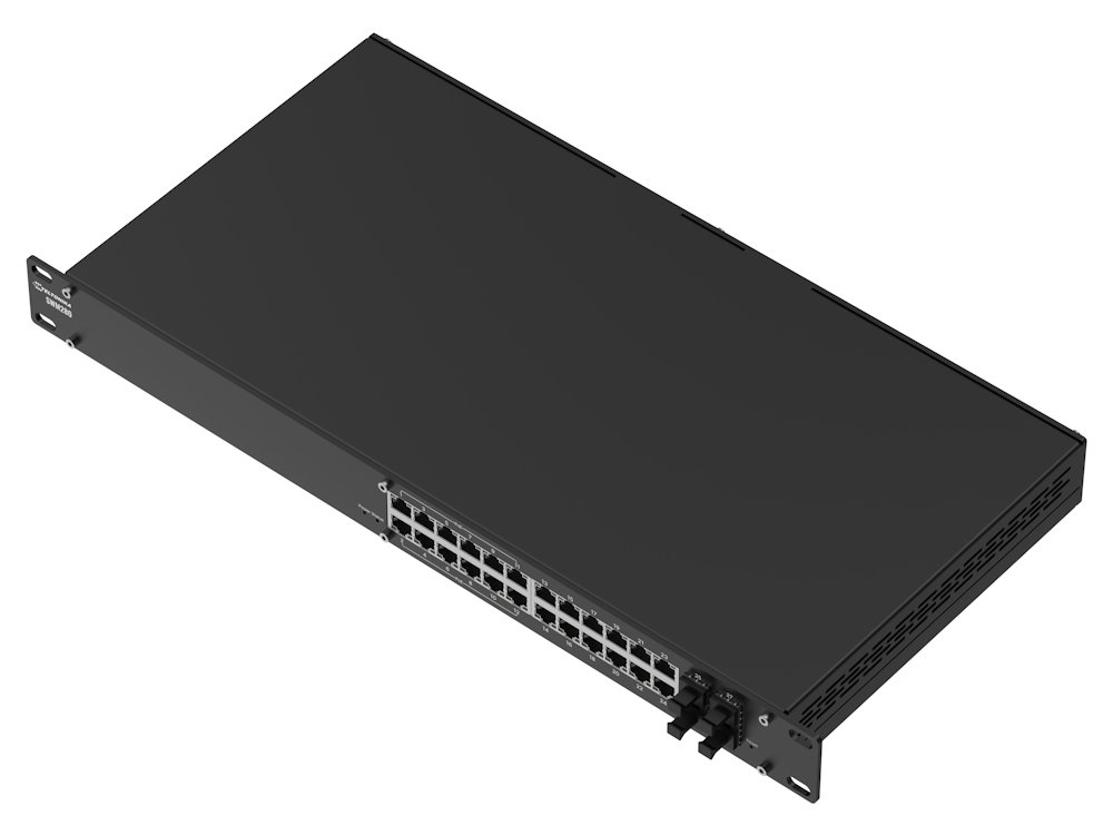 Teltonika SWM280 manažovaný switch, 24x GbE (12x PoE+), 4x SFP, L2+, 19" rack SWM280000000