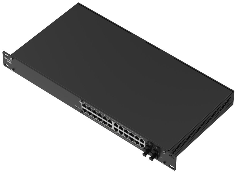 Teltonika SWM282 manažovaný switch, 24x GbE (24x PoE+), 4x SFP, L2+, 19" rack SWM282000000