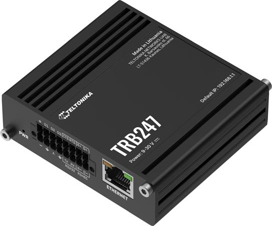 Teltonika TRB247 Průmyslový LTE Cat1 Gateway Router, GPS, I/O, RS232 a RS485 TRB247000000