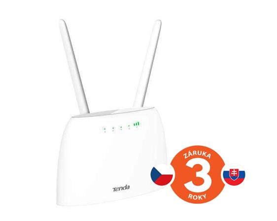 Tenda 4G07 Wi-Fi AC1200 4G LTE router, 2x WAN/LAN, 1x miniSIM, IPv6, VPN, LTE Cat.4,4x anténa,CZ app