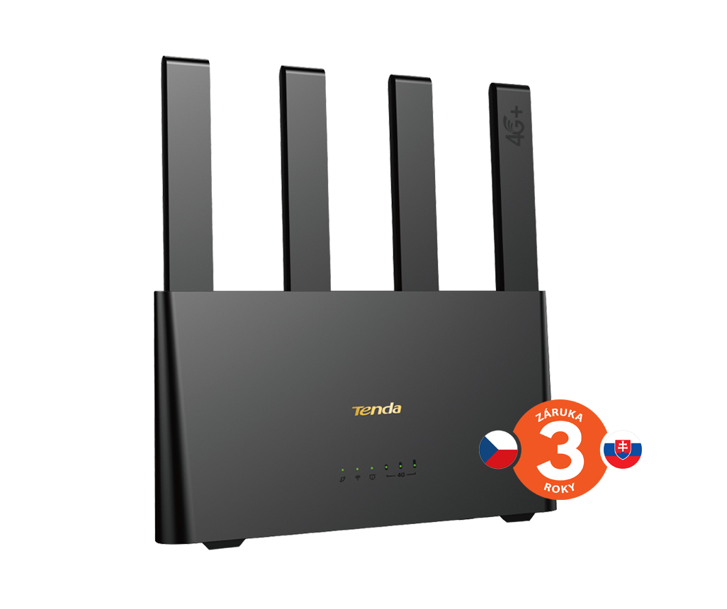 Tenda 4G08 Wi-Fi AC1200 4G+ LTE Mesh router, 2x Gigabit WAN/LAN, IPv6, VPN, LTE Cat.6, CZ App 75012038