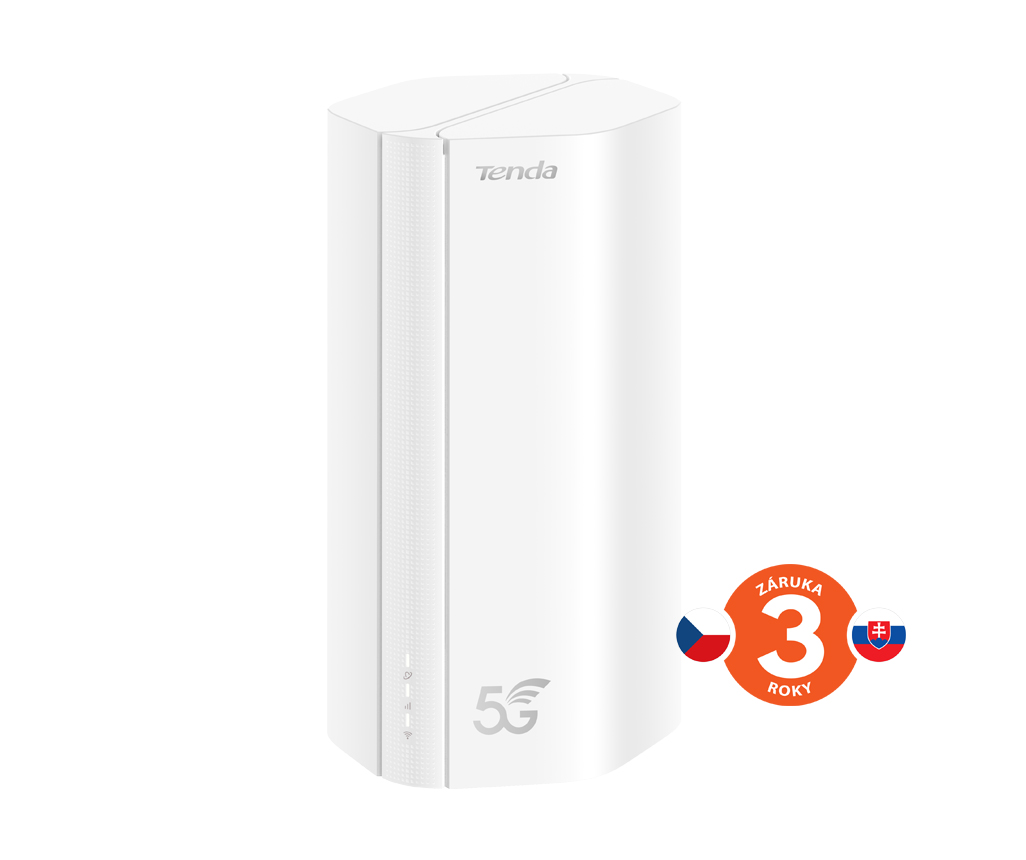Tenda 5G01 Wi-Fi AX1500 5G NR / 4G+ LTE router, 2x GWAN/GLAN, IPV6, Mesh, WPA3, NanoSIM, CZ App 75012030