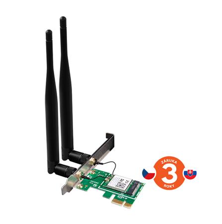 Tenda E12 - Wireless-AC PCIe Adapter, 802.11ac/a/b/g/n, 1200 Mb/s, 2x Ext. Ant. 5 dBi 75011928
