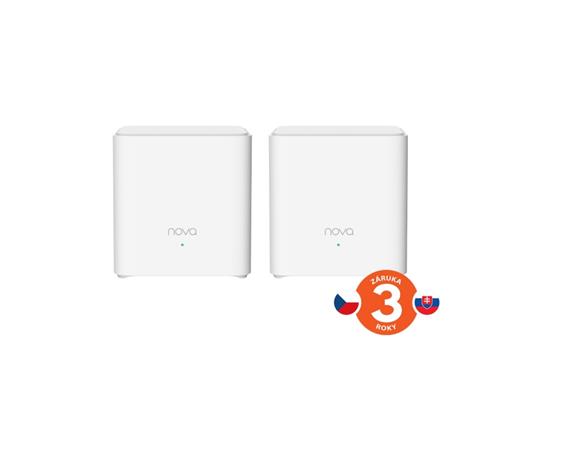 Tenda Nova EX3 (2-pack) WiFi6 AX1500 Mesh Gigabit system, 4xGLAN/GWAN, WPA3, VPN, SMART CZ aplikace